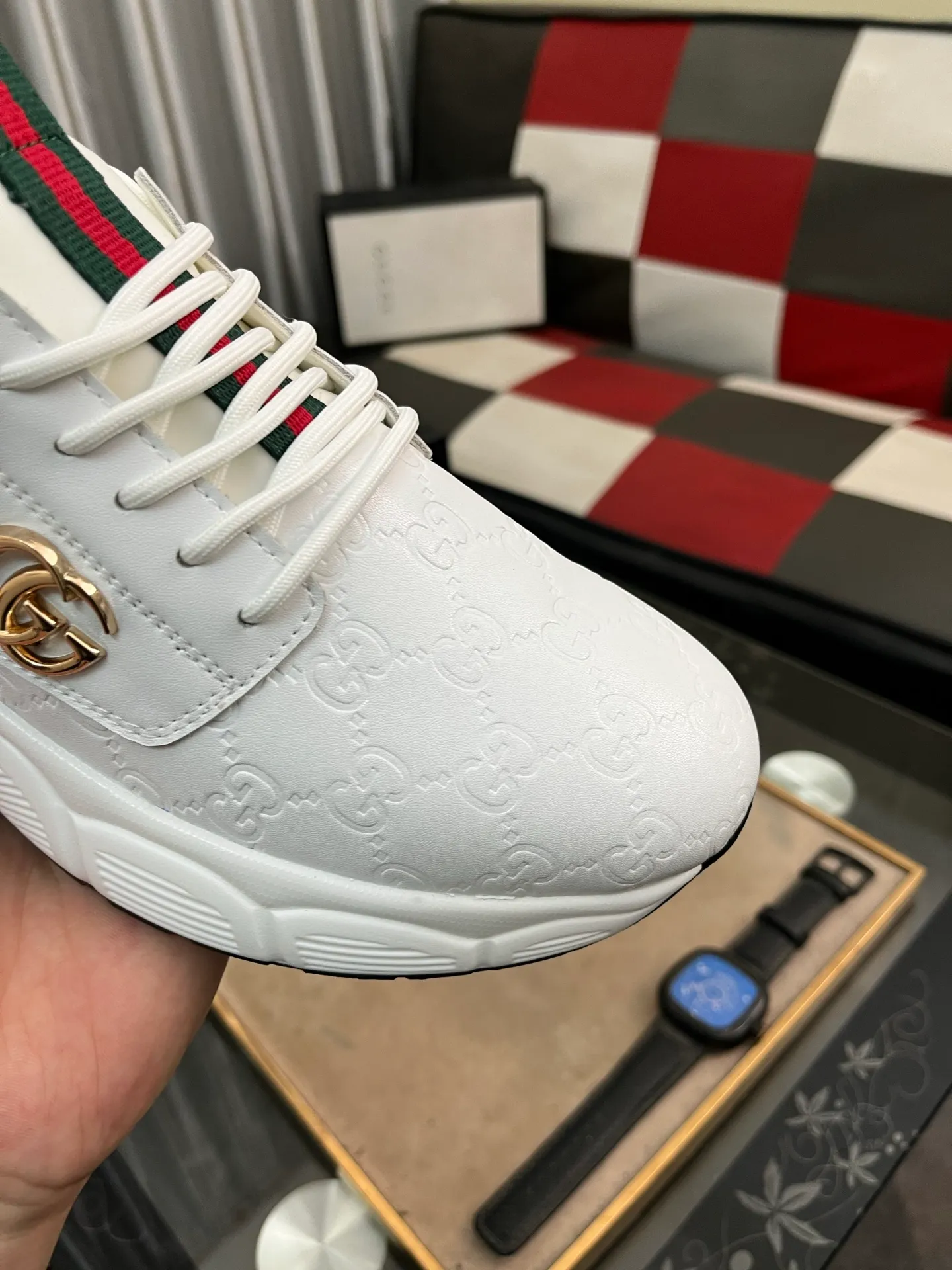 Men's shoes 💰440⌚️⌚️ (GUCCI-Gucci) luxury brand sports and casual shoes, imported original material, sheepskin lining, high-end and comfortable, original outsole is light and wear-resistant! Purely handmade, details determine quality! 38-443️⃣colors available